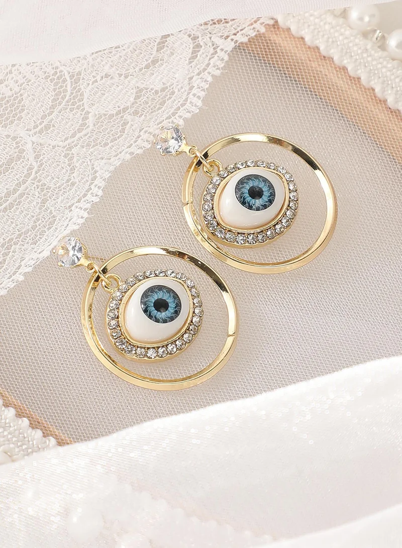 SOHI Evil-Eye Loop Artificial Drop Earring Jewellery