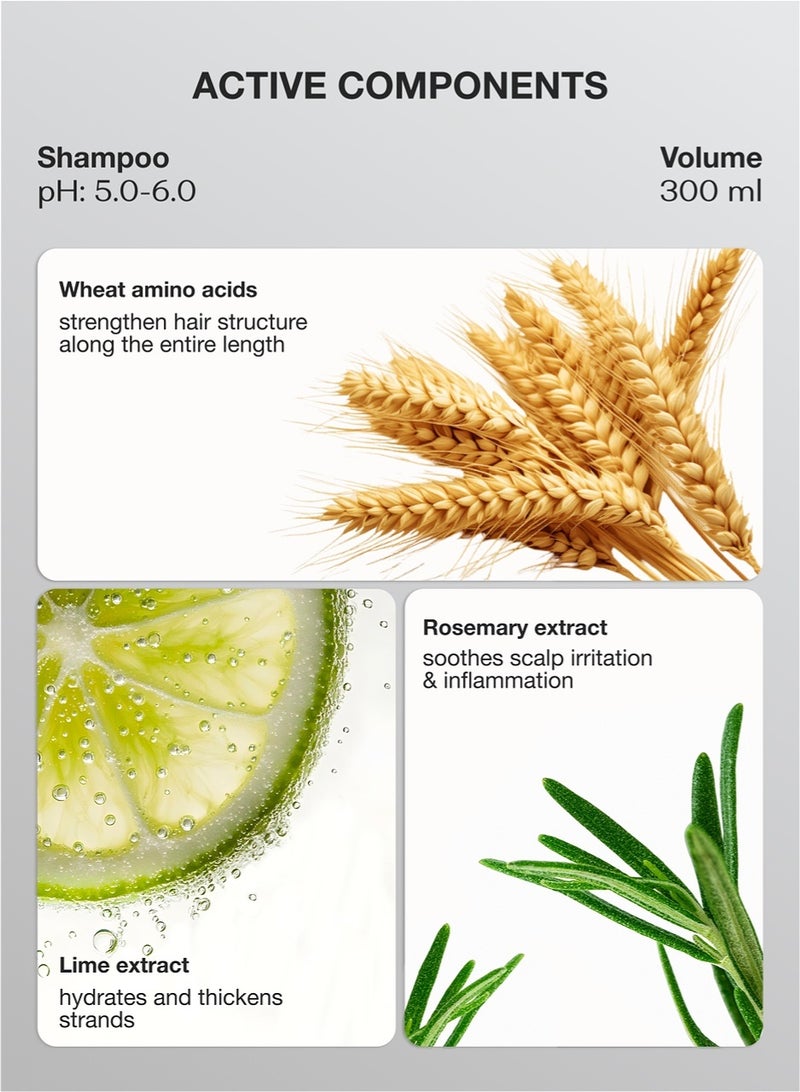 تاش شامبو فلاريو خالٍ من الكبريتات للشعر "FRESH & DETOX" من TaShe Professional، يعيد ترميم الشعر بعمق، يقوّي الشعر، يحارب القشرة، مناسب لجميع أنواع الشعر، 300 مل. - Image 4