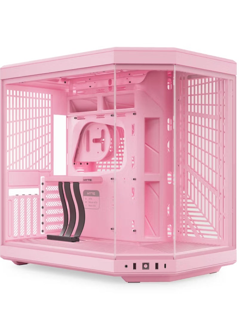 HYTE HYTE Y70 Modern Aesthetic Dual Chamber ATX Mid-Tower Case - Strawberry Milk  - Image 1