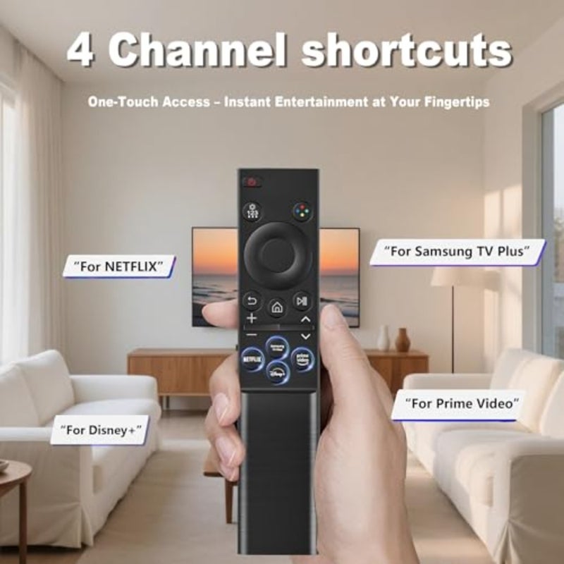 Samsung TV remote replacement for CU7000/DU7200, BN59-01388A, universal for 20152025 Crystal UHD/Frame/QLED/OLED/Neo QLED Smart TVs, ABS plastic, black, plug-and-play compatibility - Image 4