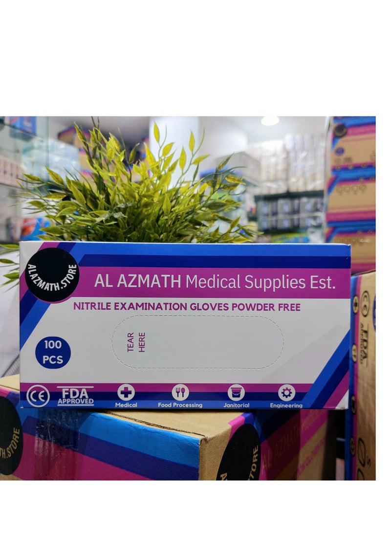 متجر العزماث - ALAZMATH.STORE قفازات خالية من مسحوق النتريل - حجم كبير جدًا - عبوة مكونة من 3 عبوات - Image 1