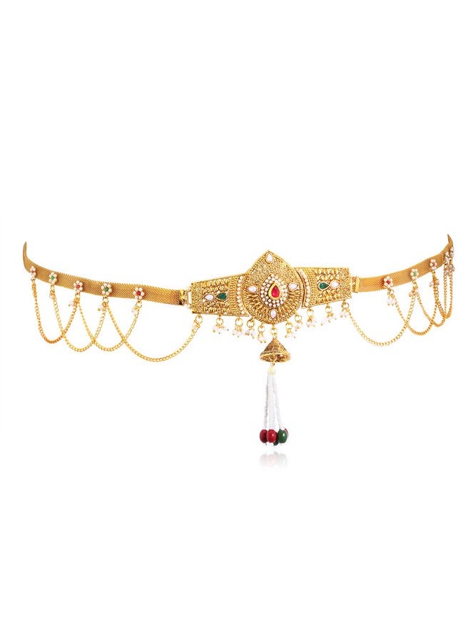 Sukkhi سُكّهي حزام كمر مذهل مطلي بالذهب للنساء - Image 1