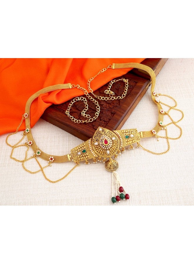 Sukkhi سُكّهي حزام كمر مذهل مطلي بالذهب للنساء - Image 3