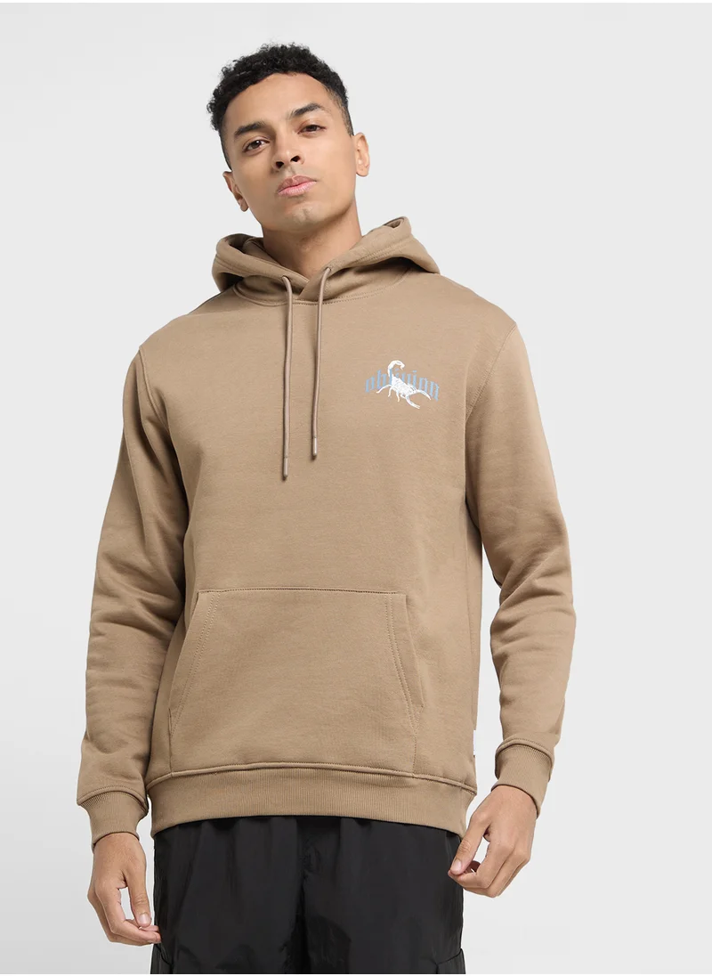 Only & Sons Bernie Drawstring Pocket Detail Hoodie