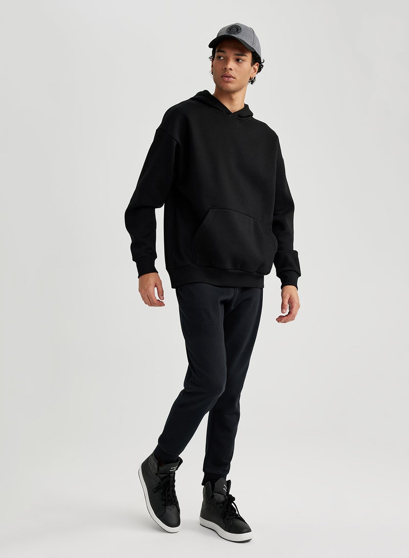 DeFacto Oversized Fit Hooded Basic Sweatshirt  - Image 3