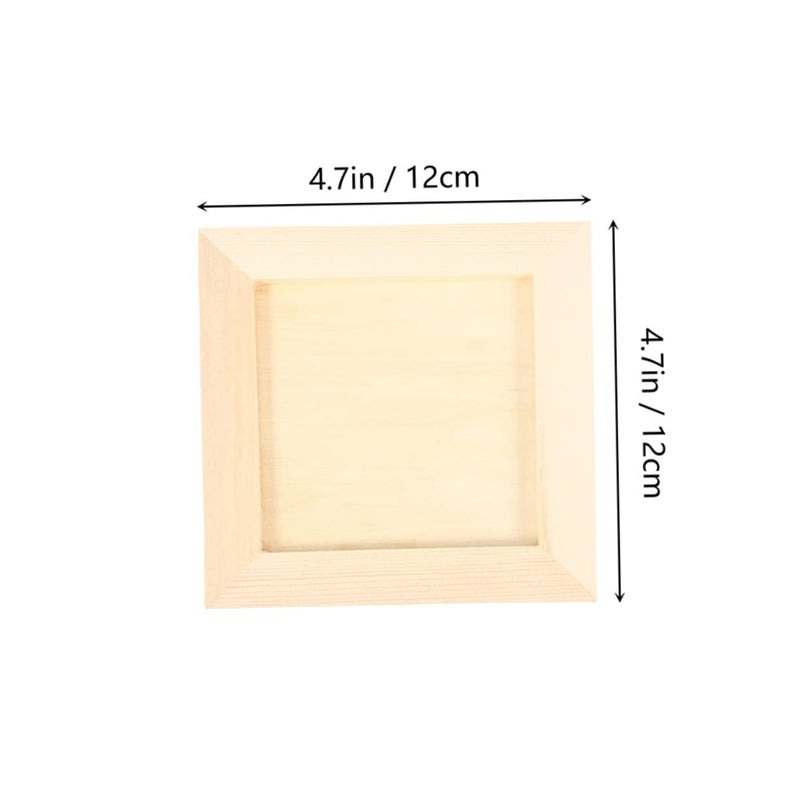 Natural Pine Wood Frames For Kids Art Display 5Pcs Decorative Craft Frames - Image 3