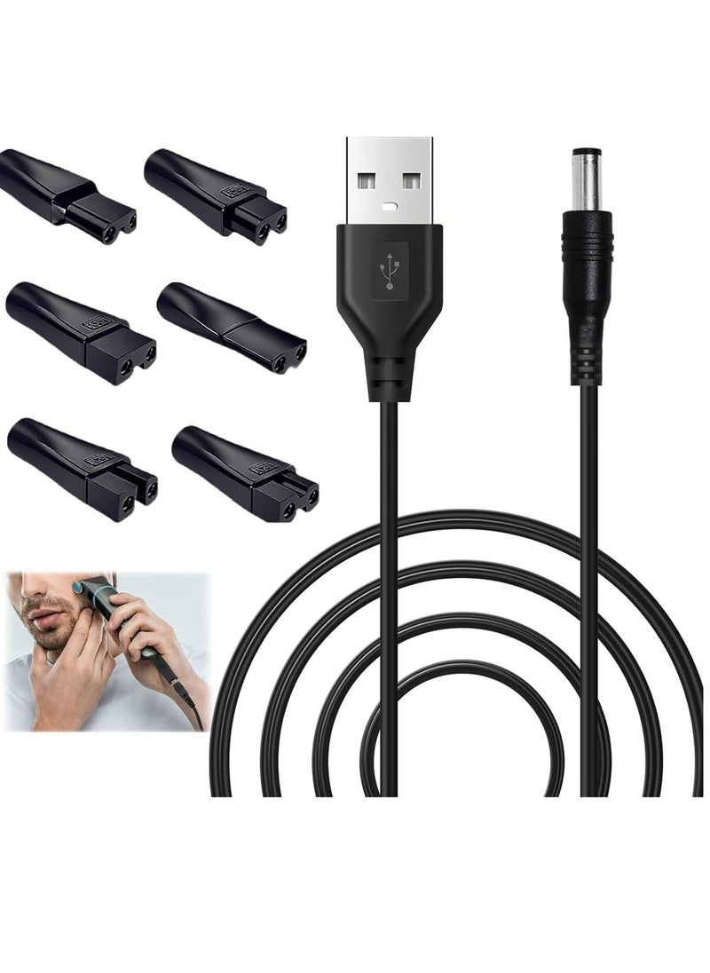 أوزيغالور - 7 عبوات أسلاك طاقة USB 5 فولت لأدوات قص الشعر الكهربائية، وآلات تشذيب اللحية، وآلات الحلاقة، وأدوات التجميل، والمصابيح. - Image 1