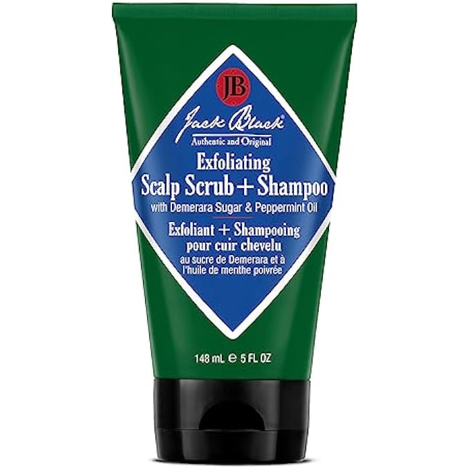 Jack Black Exfoliating Scalp Scrub & Shampoo for Healthy Hair, Removes Buildup and Soothes Itchy Scalp
