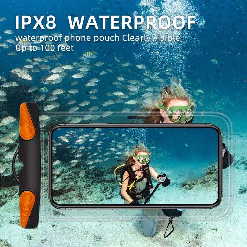 Heliosea Waterproof Phone Pouch, Waterproof Phone Case with Lanyard for iPhone, Samsung, IPX8 Cellphone Beach Dry Bag Kayak Cruise Ship Essentials 2Pack-7.5" - Image 5