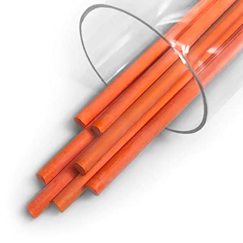 Carmel 4mm Mechanical Grease Pencil Holder + 25 Refills (Orange), Clutch Pencil with Thick Waxy Leads, Lead Holder for Drawing, Wax Pencil for Holding Soft Greasy Leads, Mechanical China Marker - Image 2