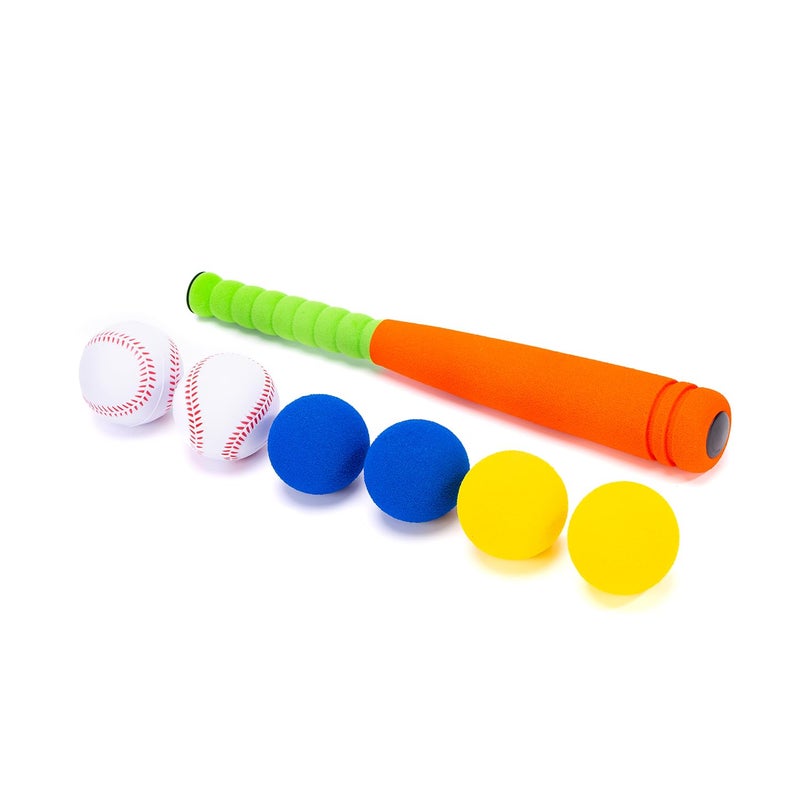 CeleMoon 165 Inch Mini Size Soft Kids Foam Baseball Bat Toy Set with 6 Balls for Toddler Age 3 Years Old Indoor Outdoor Sport T Ball Bat Playing Game Orange - Image 3