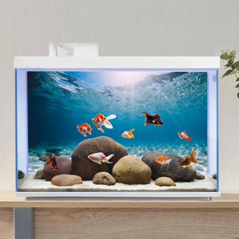 AWERT 48x24 inches Vinyl Undersea Ocean Floor Aquarium Background Tropical Tank Background - Image 4