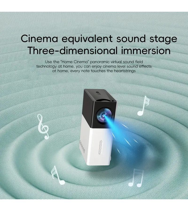 مشروع LED صغير محمول لعرض الأفلام على الحائط، دقة عرض أصلية 240 بكسل، سطوع 29 ANSI، يدعم HD 1080P، تشغيل عبر USB، جهاز تحكم عن بعد، مناسب للأفلام والعروض التقديمية والمسرح المنزلي - Image 5
