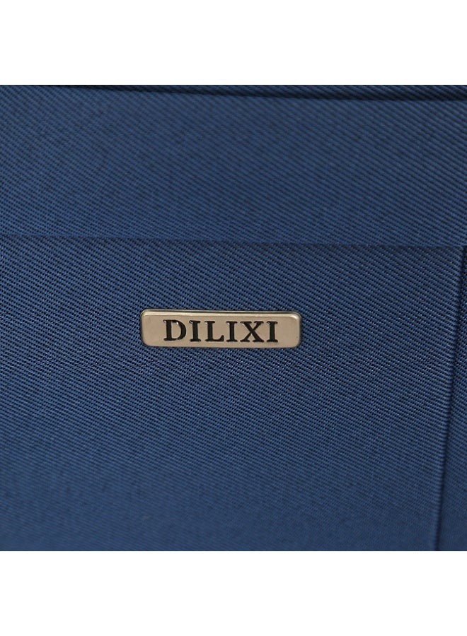 DILIXI مجموعة حقائب دافليكس، 3 قطع، زرقاء، قماش أكسفورد ناعم، مزودة بعجلات ومقبض تلسكوبي - Image 5