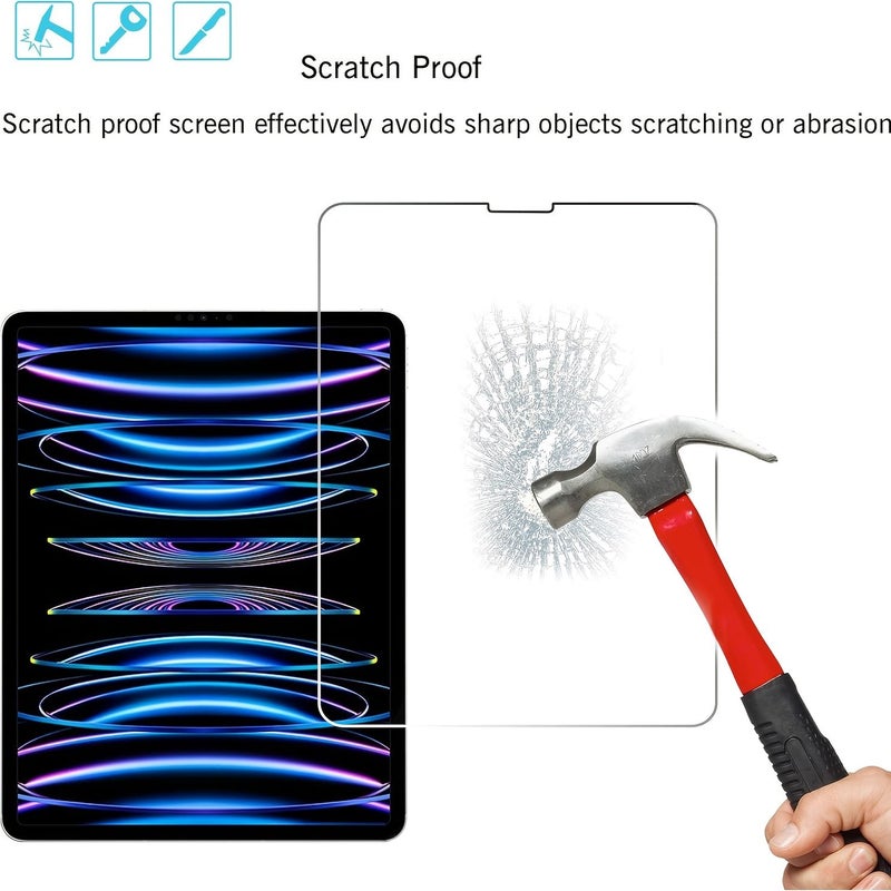Tempered Glass Screen Protector Compatible with iPad Pro 11 Inch 2018 Face ID Apple Pencil and Case 2 Pack 10.9 Inches - Image 4