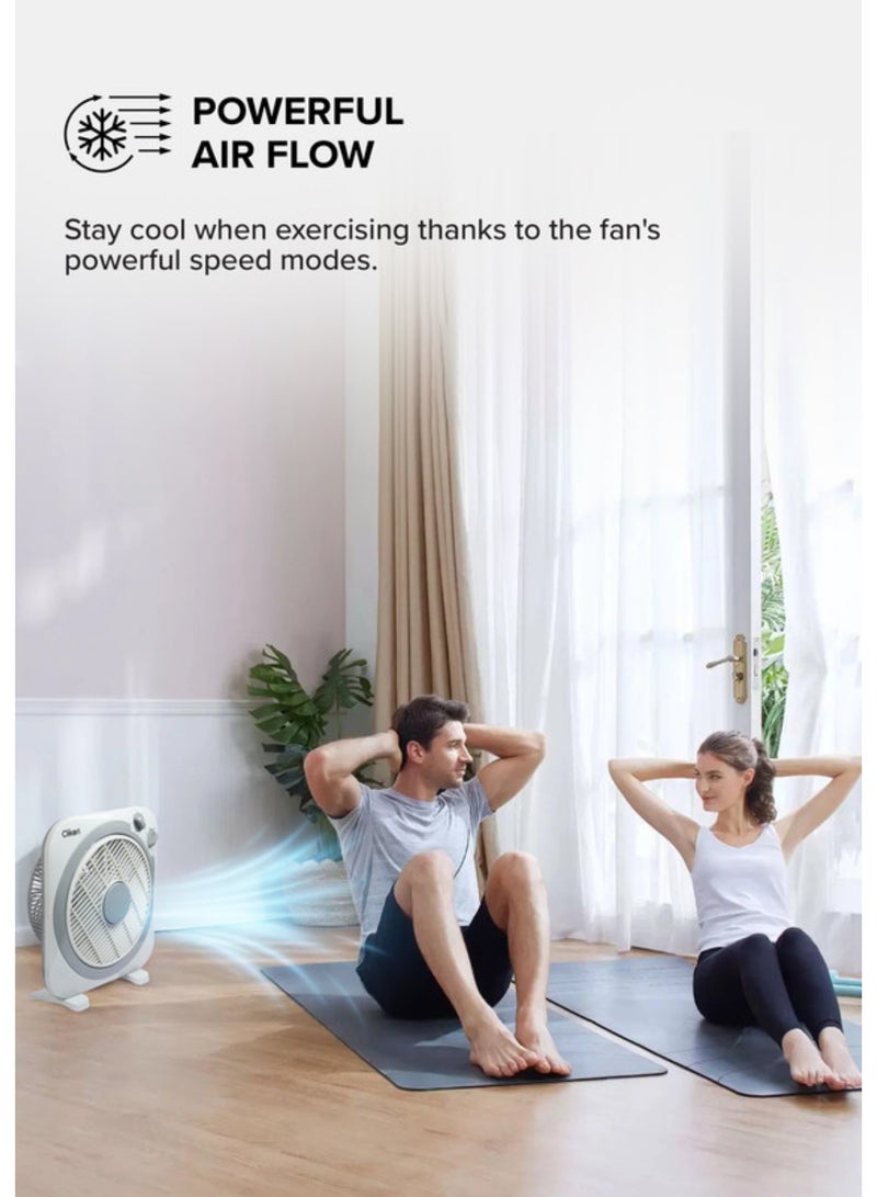 Clikon 10 Inch Box Fan CK2215 Light Grey - Image 2