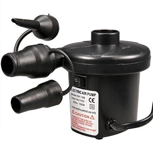 MBUYS MALL Mbuys Mall Instant AC Electric Air Pump for Air Mattress Pool Toys Inflatable Stuffs 230 Voltage Frequency 50 Hz Black  - Image 1
