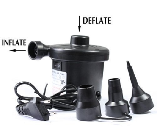 MBUYS MALL Mbuys Mall Instant AC Electric Air Pump for Air Mattress Pool Toys Inflatable Stuffs 230 Voltage Frequency 50 Hz Black  - Image 2