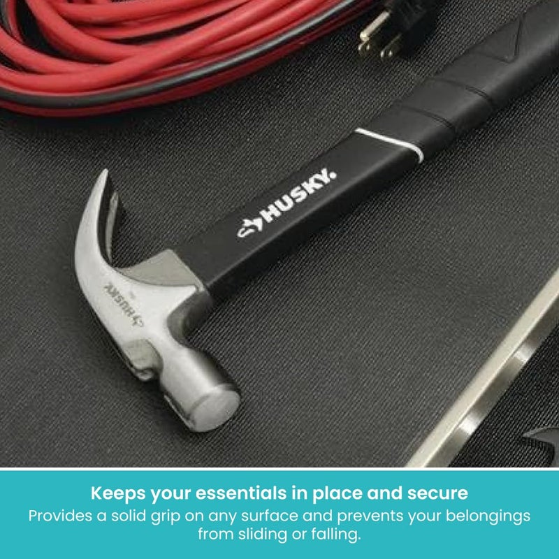 Con-Tact Brand Grip Premium Solid Shelf Liner, Thick and Non-Adhesive Drawer Liner, Multi-Purpose and Easy to Use, 18" x 4', Black, Pack of 6 Rolls - Image 5