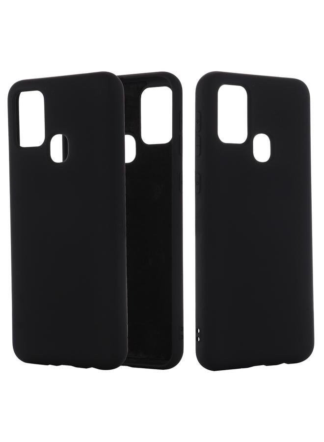 اس-توب جراب لهاتف Samsung Galaxy A21s مصنوع من السيليكون السائل المقاوم للصدمات بلون نقي مع تغطية كاملة - Image 1