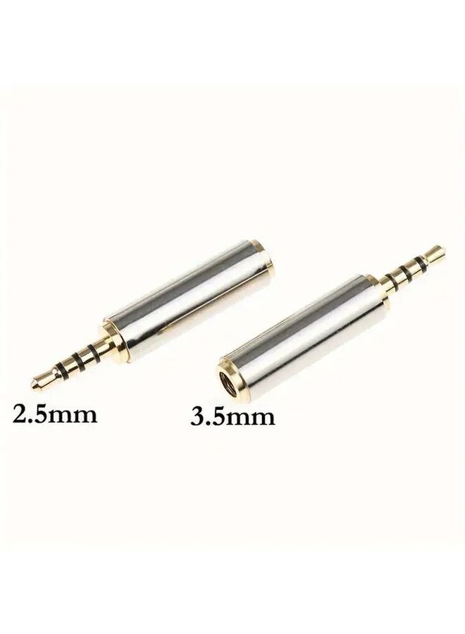 2pcs Zinc Alloy 3.5mm TRRS Male to 2.5mm Female Audio Adapter Plug Play Headphone Speaker Switch - Image 5