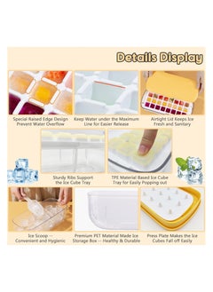 Anmi Ice Cube Tray ,with Lid 48 Grids (Yellow)  - Image 5