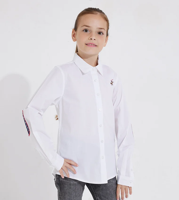 بيفرلي هيلز بولو كلوب بلوزة منسوجة للأطفال من بيفرلي هيلز بولو كلوب