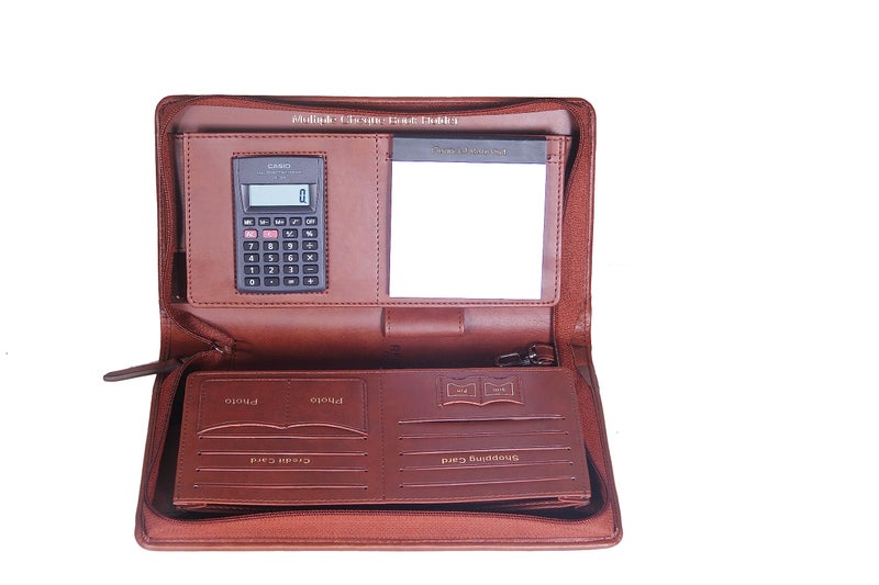 Sukeshcraft Multiple Cheque Book Holder | 8 Digit Calculator Finiancial Note pad - Image 5