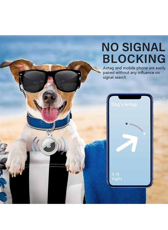 إكس ليفيل مجموعة من 4 حافظات مفاتيح مقاومة للماء لأجهزة Apple AirTags: أغطية واقية متعددة الألوان مع حلقات مفاتيح AirTag، متوافقة مع أطواق القطط Apple AirTag، مقاومة للغبار والخدش، مناسبة للكلاب والقطط والحقائب والمفاتيح (بنفسجي/أزرق/أخضر/وردي) - Image 5