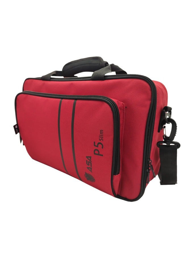 أيه أس أيه حقيبة حمل لجهاز PS5 Slim Edition، حقيبة تخزين مقبض وحدة التحكم في الألعاب، حقيبة حماية، وحدات تحكم، قاعدة وملحقات، مقاومة للصدمات، ومقاومة للماء والخدش - Image 1