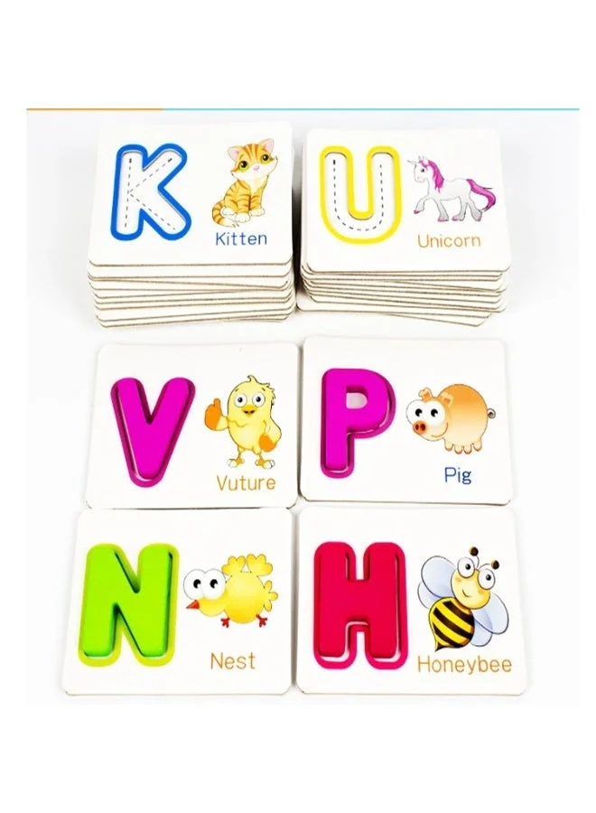 Generic  Educational Alphabet Learning Cards for Kids – Erasable Handwriting Practice Set  | Best Price UAE