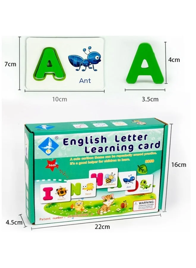 THUGFIT Educational Alphabet Learning Cards for Kids – Erasable Handwriting Practice Set