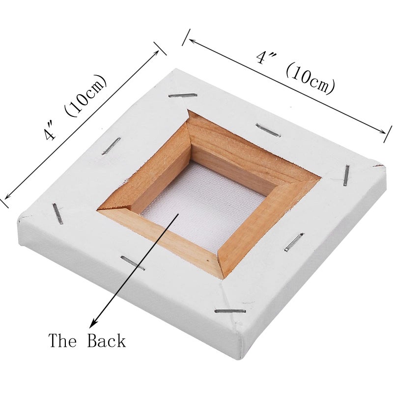 SL crafts قماش صغير ممتد مقاس 4 × 4 بوصة (1 من 6 لوحات قماشية صغيرة) - Image 2