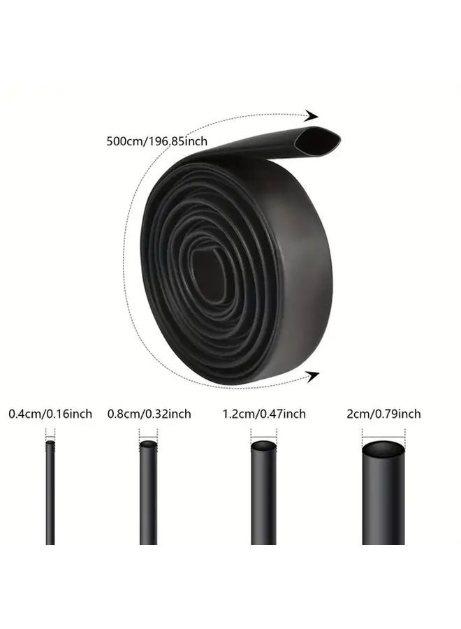 12mm Black Heavy Duty Double Wall Heat Shrink Tube Waterproof Insulated Wire Protector - Image 3