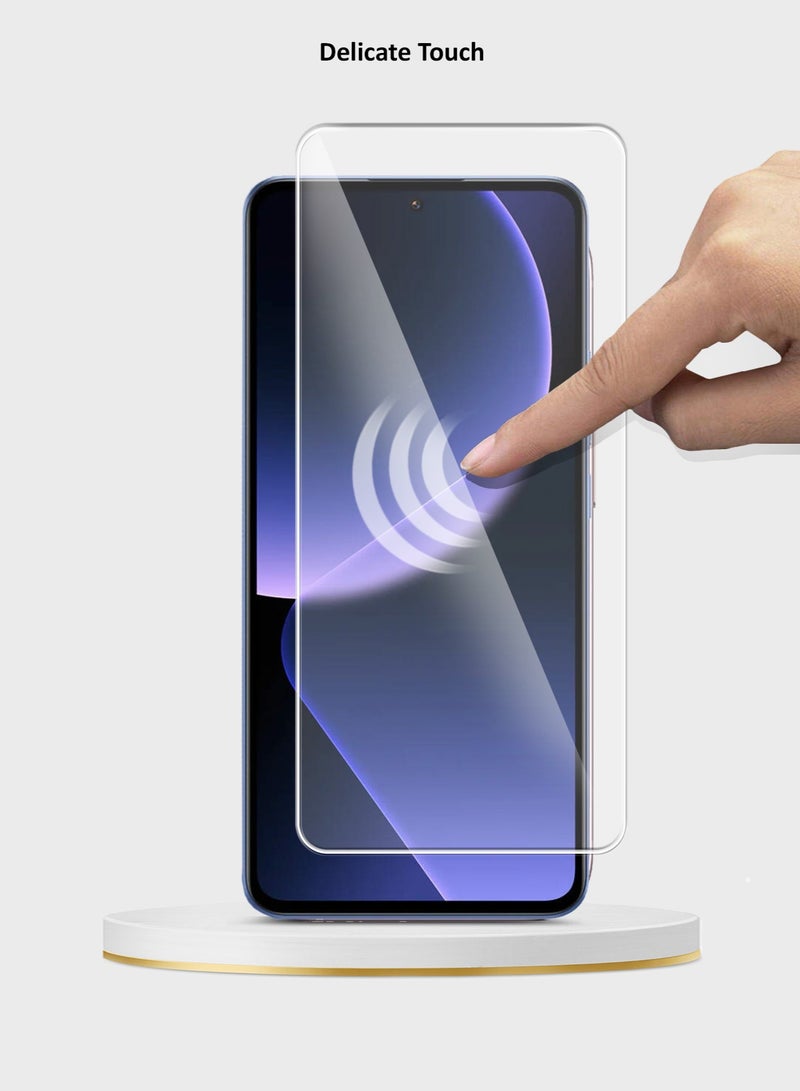 دبليو تيك شاومي 13T 5G 2023 / Xiaomi 13T Pro 5G 2023 Premium Series Curved Edged Edged 9H 2.5D واقي شاشة من الزجاج المقسى (MSG9CN) - شفاف - Image 1