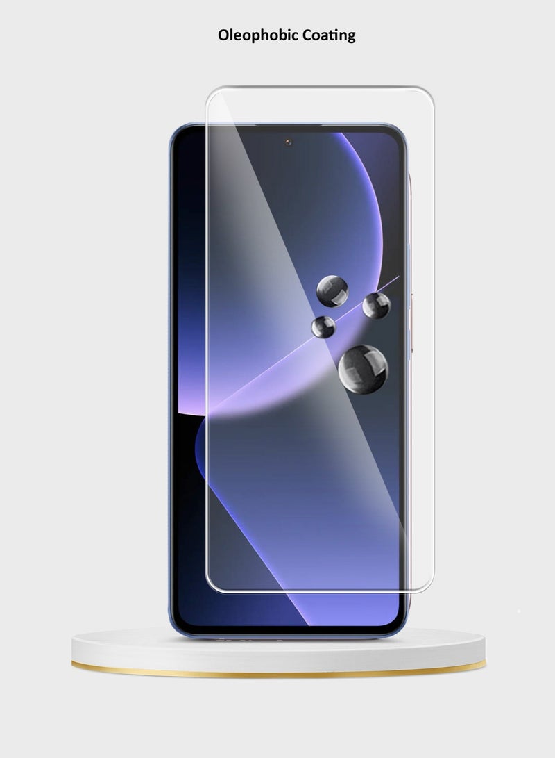 دبليو تيك شاومي 13T 5G 2023 / Xiaomi 13T Pro 5G 2023 Premium Series Curved Edged Edged 9H 2.5D واقي شاشة من الزجاج المقسى (MSG9CN) - شفاف - Image 3