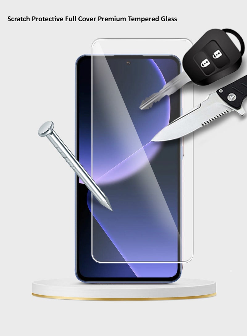 دبليو تيك شاومي 13T 5G 2023 / Xiaomi 13T Pro 5G 2023 Premium Series Curved Edged Edged 9H 2.5D واقي شاشة من الزجاج المقسى (MSG9CN) - شفاف - Image 4