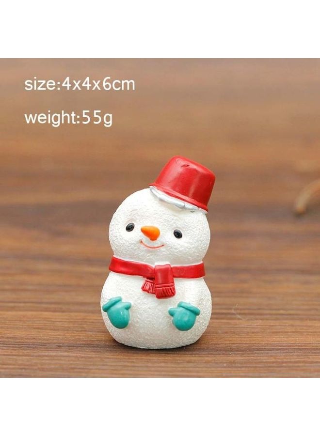 بي جي إم طقم 5 قطع حلية للزينة بتصميم رجل الثلج أبيض/ أحمر/ أخضر - Image 2