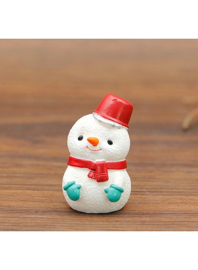 بي جي إم طقم 5 قطع حلية للزينة بتصميم رجل الثلج أبيض/ أحمر/ أخضر - Image 1