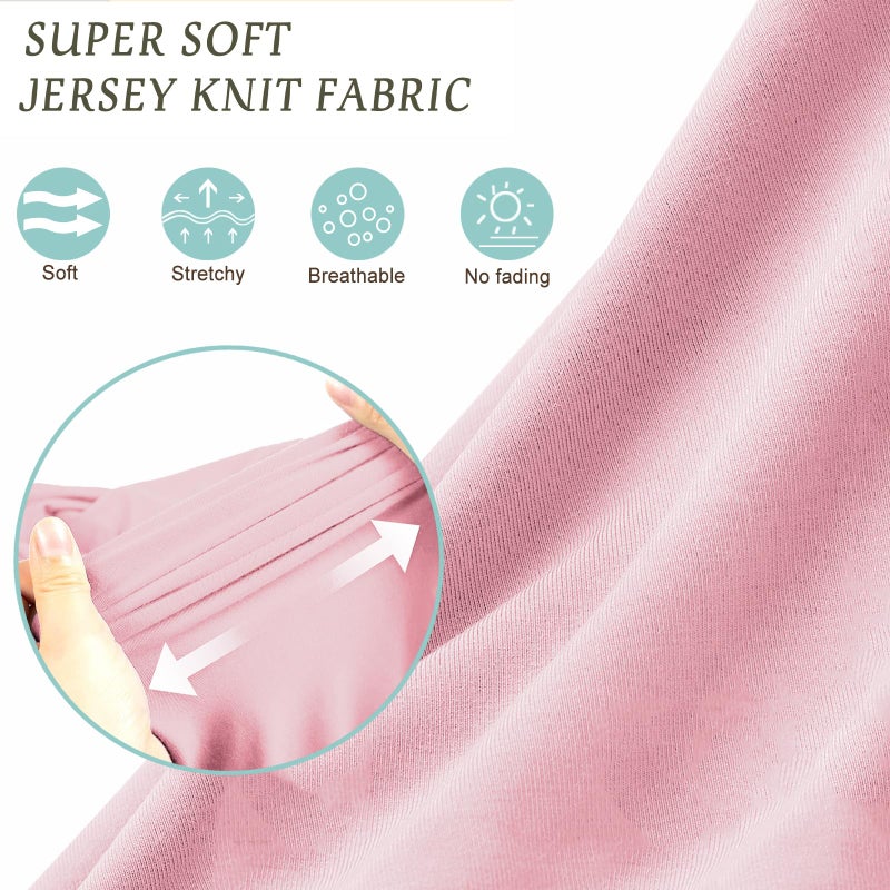 OWLOWLA Newborn Swaddle Set Stretch Wrap Swaddle Receiving Blanket for Baby Boy Girl(Blush-rm) - Image 2