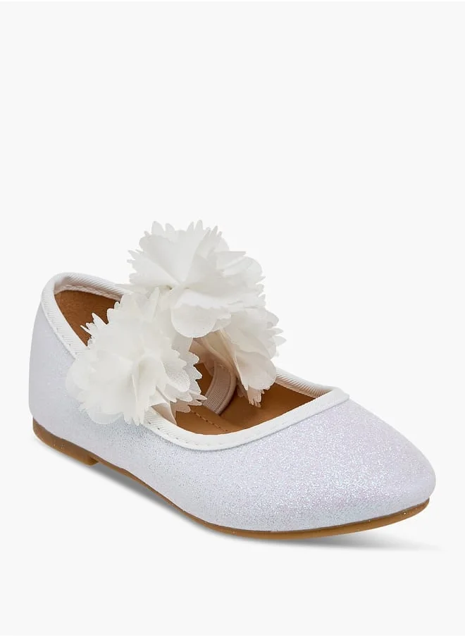 فلورا بيلا من شو إكسبرس Girls Embellished Ballerina Shoes With Elasticated Strap