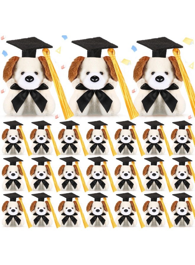 Gejoy Gejoy 24 Pcs Graduation Mini Dog Stuffed Animal Tiny Congrats Grad Doll Small Soft Plush Animal Keychain with Graduation Cap for Kindergartners College High School Graduation Gifts Party Favors  - Image 1