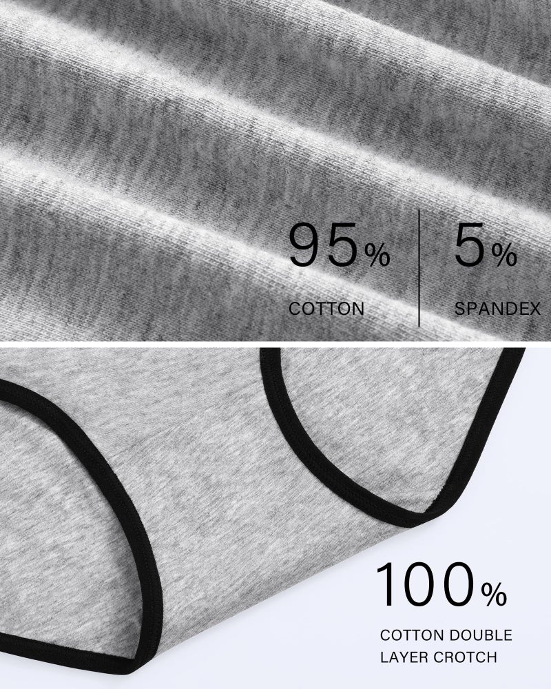 MISSWHO Cotton Womens Underwear Soft Comfortable Full Coverage Panties For Women Breathable C Section Briefs Ladies 5 Pack Small - Image 5