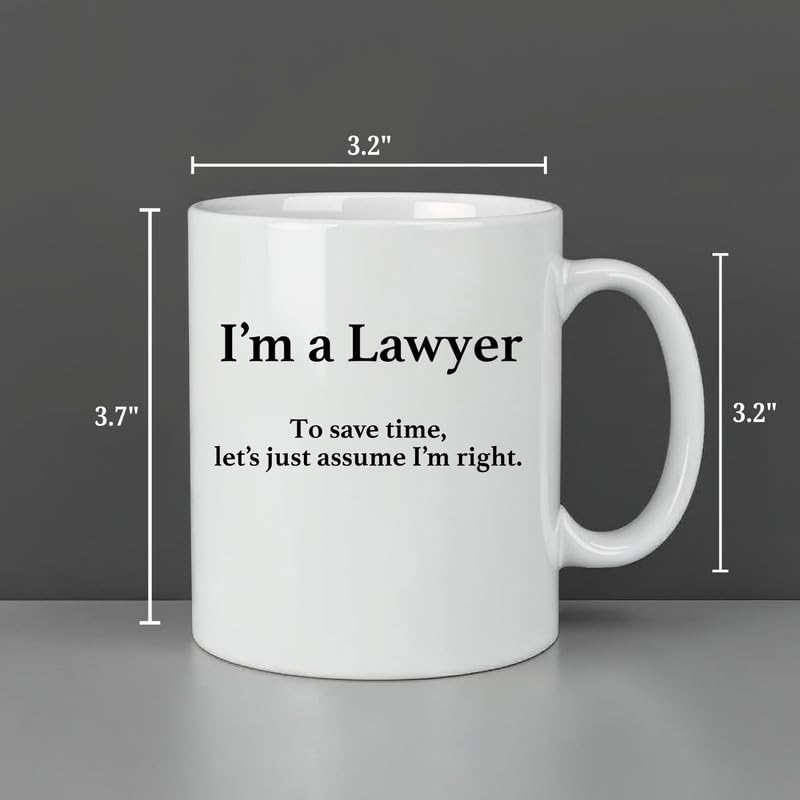 KNITROOT Ceramic Coffee Mug Microwave Safe Im a Lawyer Print Premium Ceramic Mug Tea Mug Milk Mug Cup for Gift Best Return Gift Best Gift White Mug 250ml85oz - Image 3