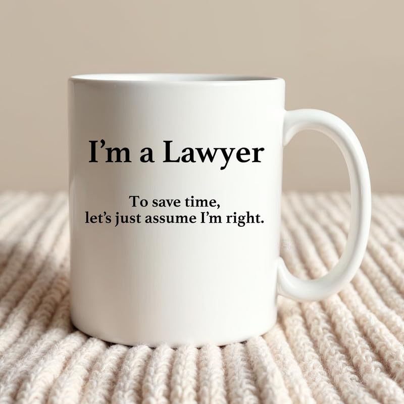 KNITROOT Ceramic Coffee Mug Microwave Safe Im a Lawyer Print Premium Ceramic Mug Tea Mug Milk Mug Cup for Gift Best Return Gift Best Gift White Mug 250ml85oz - Image 1