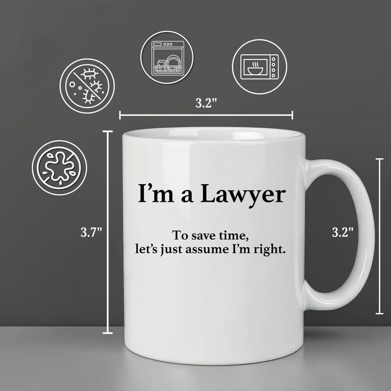 KNITROOT Ceramic Coffee Mug Microwave Safe Im a Lawyer Print Premium Ceramic Mug Tea Mug Milk Mug Cup for Gift Best Return Gift Best Gift White Mug 250ml85oz - Image 4