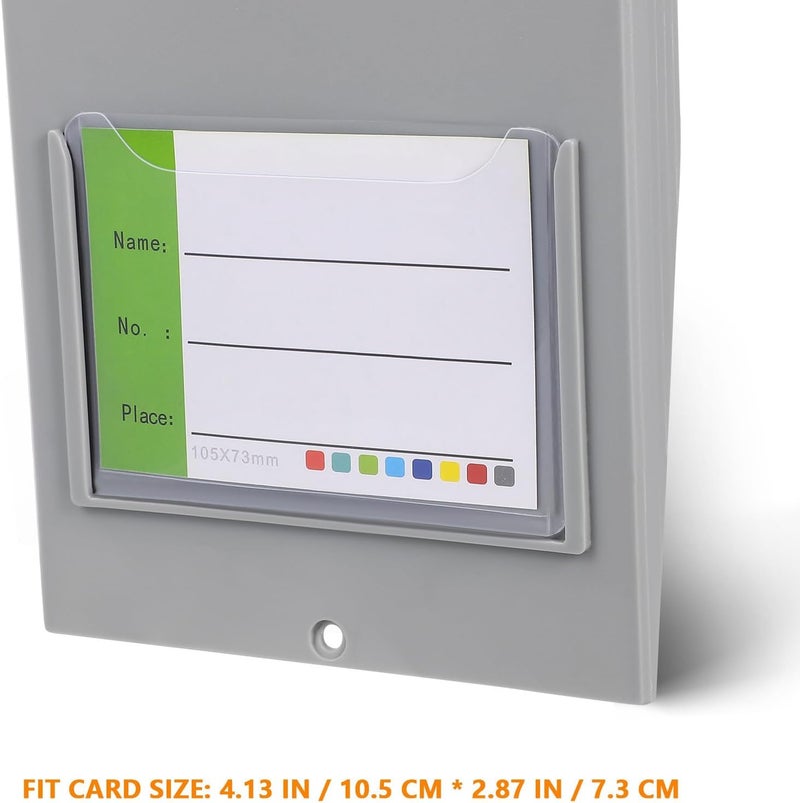 Attendance Cards Organizer Rack for Warehouse Supplies Multi-pocket Material Card Holder for Timecards and Classification Labels Practical Storage Display for Office Home and - Image 1