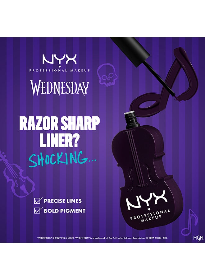 NYX PROFESSIONAL MAKEUP Wednesday Cello Vivid Matte Liquid Eyeliner - Image 4