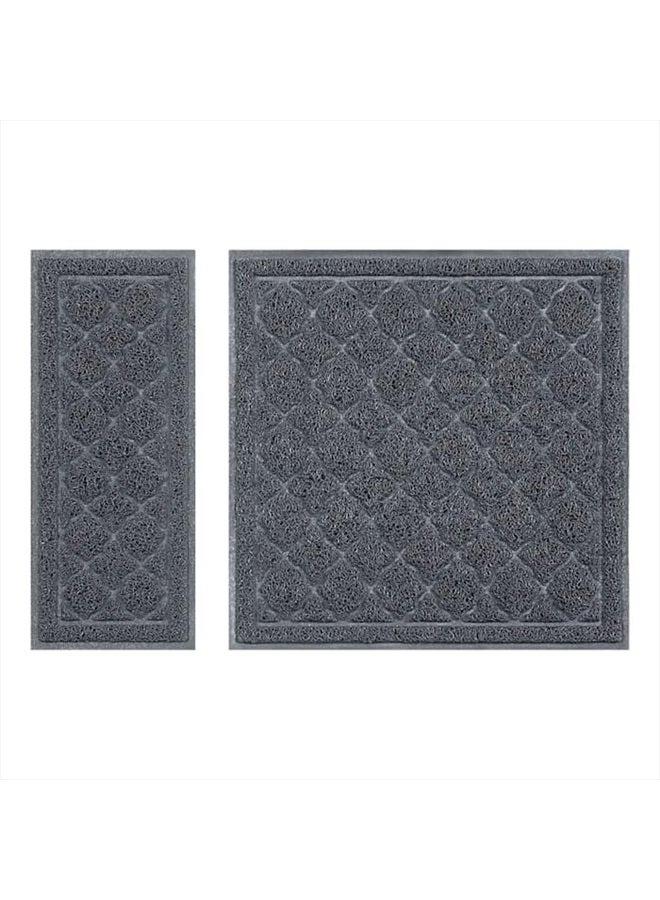 Unipaws Cat Litter Trapping Mat, Litter Box Scatter Control Pad, Litter Free Floors and Urine Waterproof, Gentle on Paws, No Phthalate - Image 1