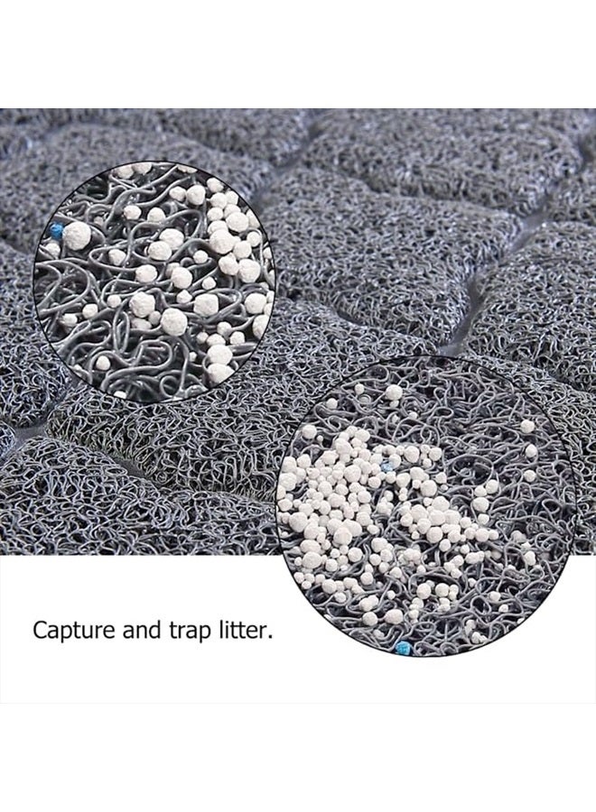 Unipaws Cat Litter Trapping Mat, Litter Box Scatter Control Pad, Litter Free Floors and Urine Waterproof, Gentle on Paws, No Phthalate - Image 4